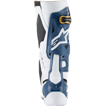 Botas ALPINESTARS Arlington LE Tech 10 - Blanco/Azul/Dorado - Talla 8 de EE. UU. 2010020-262-8 