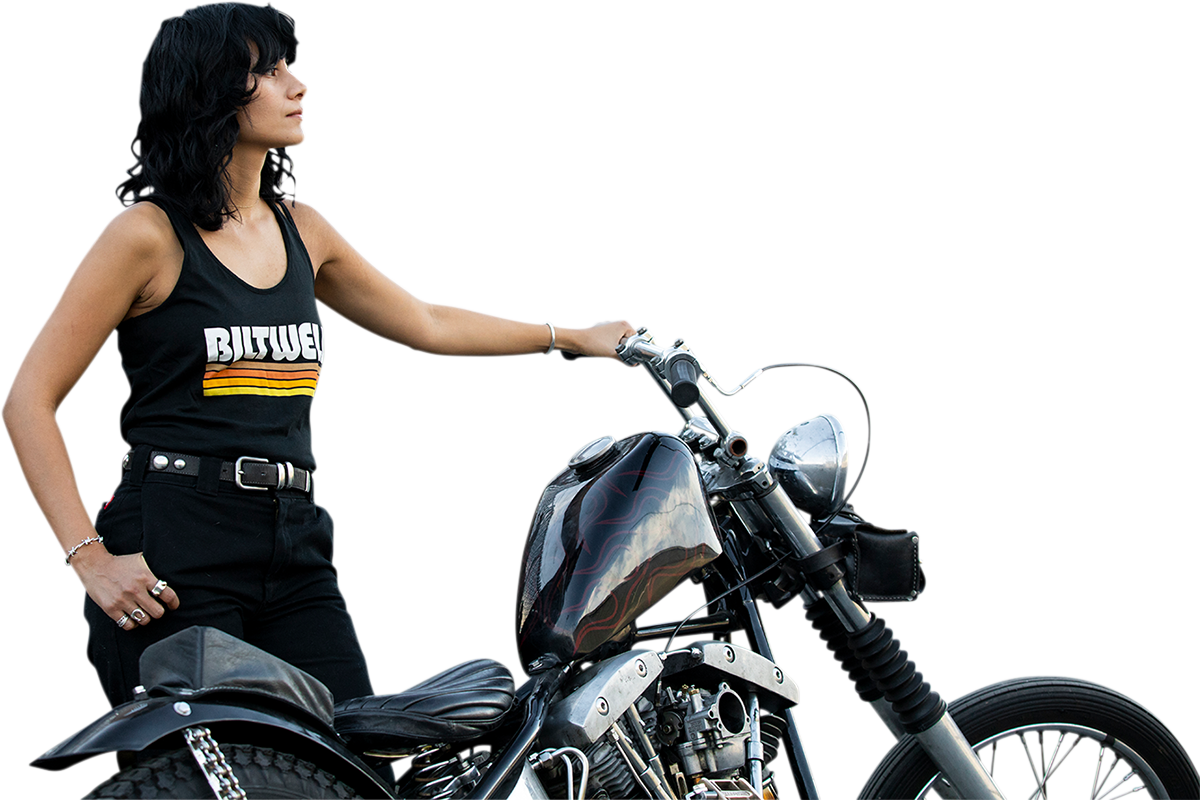 Camiseta de tirantes de surf BILTWELL para mujer - Negra - Talla pequeña 8142-045-002 