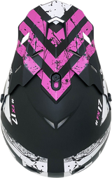 Casco de motocicleta AFX FX-17 - Attack - Negro mate/Fucsia - Talla grande 0110-7169 