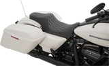 Asiento Predator III de DRAG SPECIALTIES - Doble diamante - Costuras negras - FL 2008-2022 0801-1114 