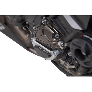 Protector de cárter de motor SW-MOTECH - Negro/Plateado - Yamaha - MT-10 2018-2024 MSS.06.564.10000 
