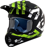 Casco de motocicleta AFX FX-17 - Attack - Negro mate/Verde - Mediano 0110-7180