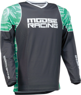 Camiseta de clasificación de MOOSE RACING - Verde azulado/gris - Mediana 2910-6959 