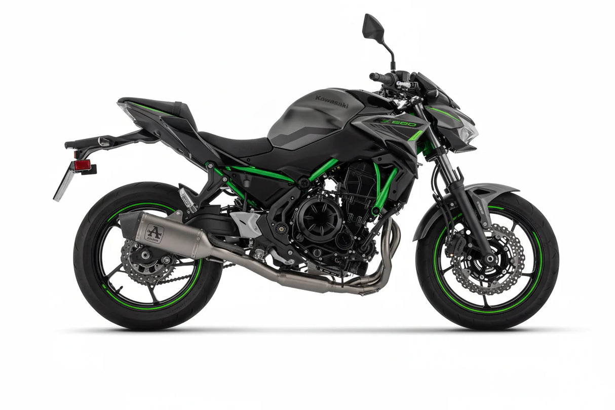 Arrow KAWASAKI  Z650 / NINJA 650 / VERSYS 650 E5+ 2025 FULL SYSTEM WITH VELOCE TITANIUM SILENCER - 77501vl