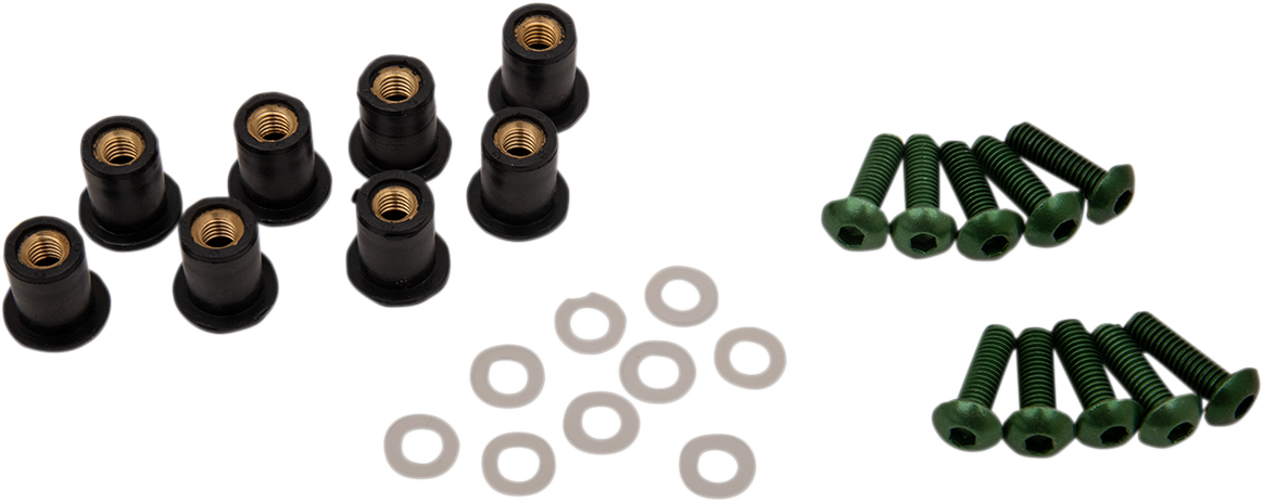 Kit de tornillos para parabrisas PUIG HI-TECH PARTS - Verde 0957V 