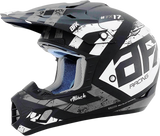 AFX FX-17 Motorcycle Helmet - Attack - Matte Black/Silver - Small 0110-7143