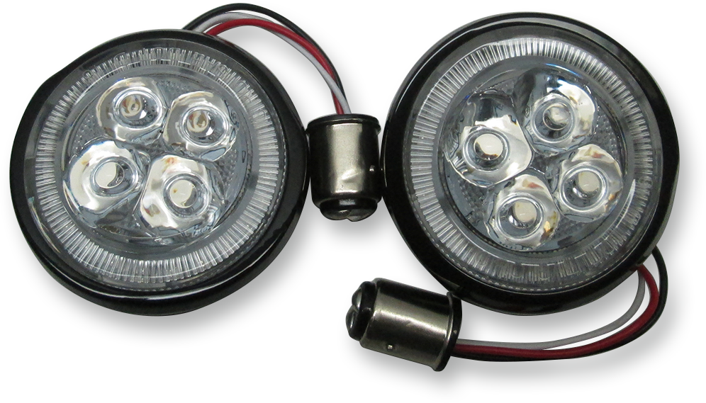 Insertos de luz de señal de giro trasera CIRO - Negro - Lente roja 45421 