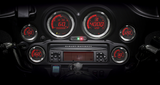 Kit de manómetros KOSO NORTH AMERICA HD-02 de 6 piezas - Plateado BA050905
