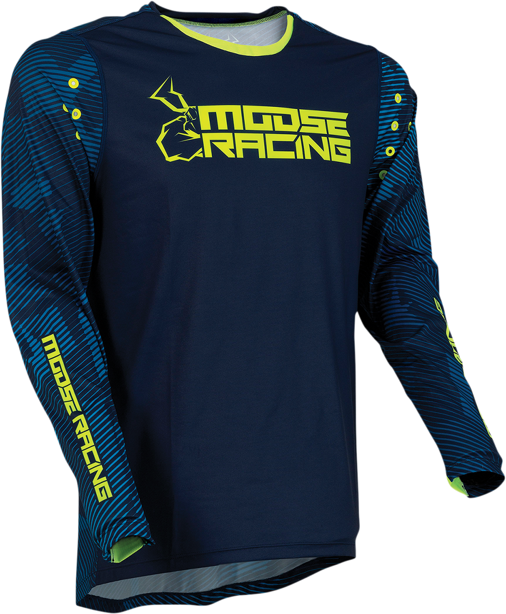 Camiseta Agroid de MOOSE RACING - Azul marino/alta visibilidad - Mediana 2910-6393 