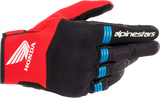Guantes ALPINESTARS Honda Copper - Negro/Rojo brillante/Azul - Pequeños 3568321-1317-S