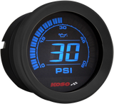 Manómetro de presión de aceite KOSO NORTH AMERICA de 2" - Negro BA050430