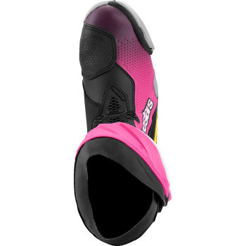 ALPINESTARS Supertech R Boots - Black/Magenta/White/Yellow - US 11.5 / EU 46 2220021-1634- 46