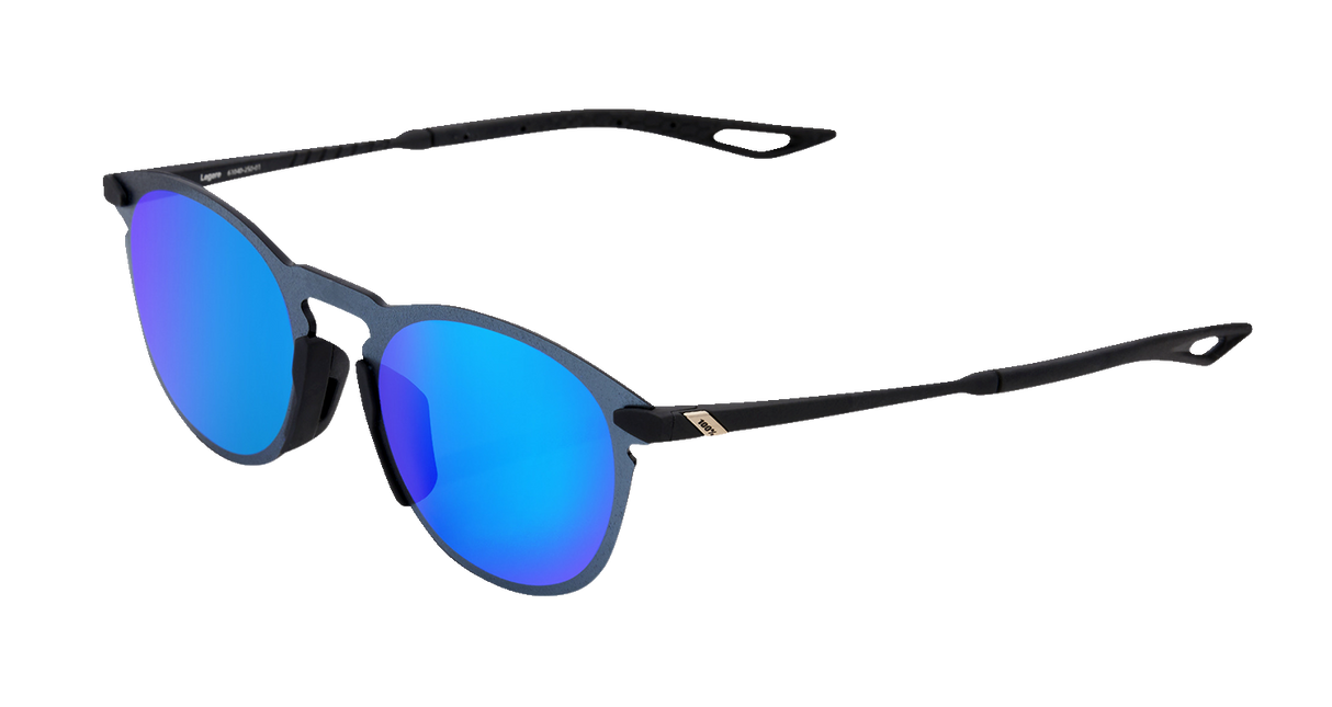 Gafas de sol 100% Legere - Redondas - Tacto suave - Negro - Espejo azul 60019-00002