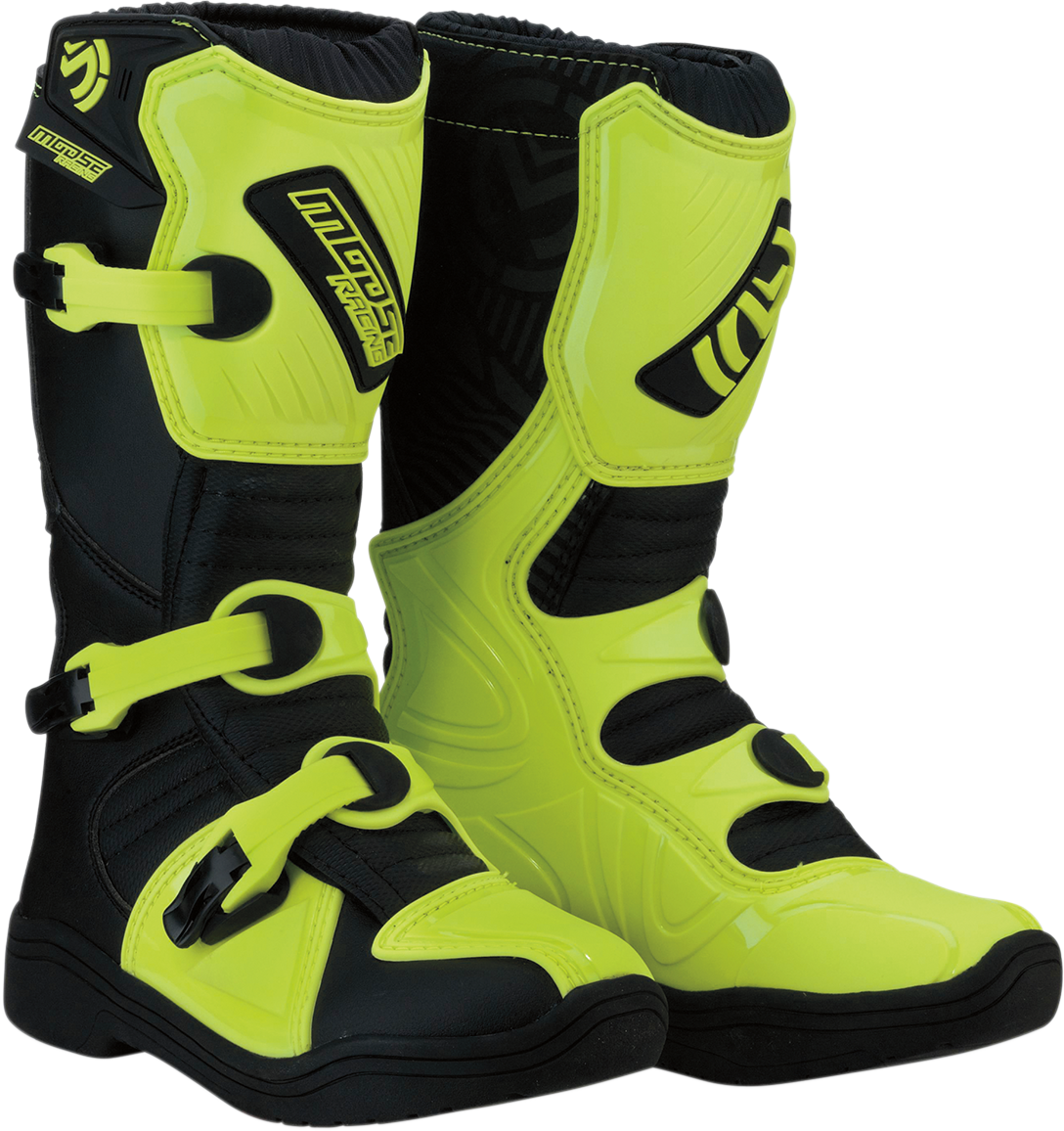 Botas MOOSE RACING M1.3 - Negro/Amarillo de alta visibilidad - Talla 3 3411-0446 