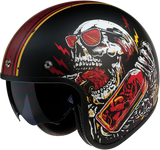 Casco de motocicleta Saturn Z1R - Devil Made Me - Negro/Rojo - Grande 0104-2819