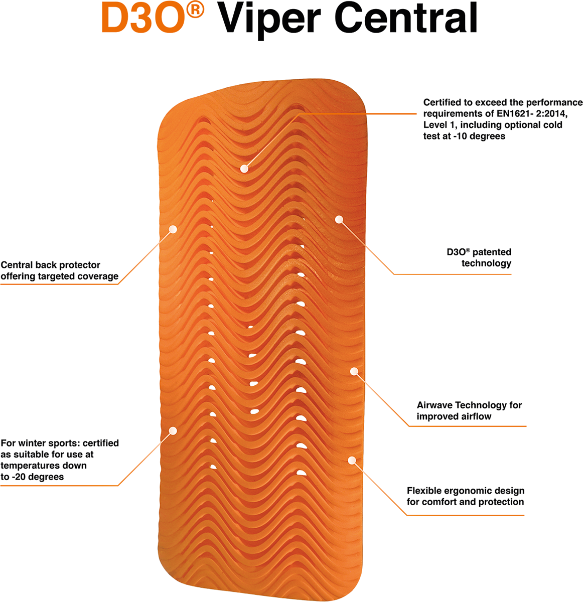 ICON D3O® Viper Guard - Espalda central - M/L 10988