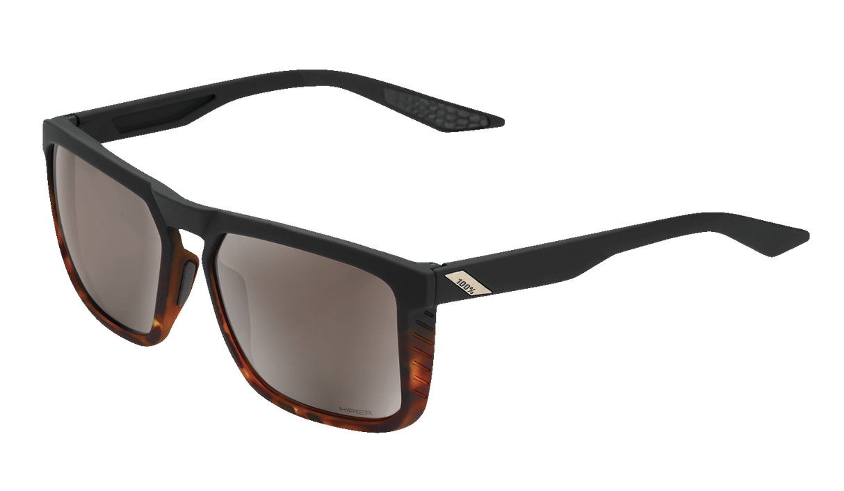 Gafas de sol 100% Renshaw - Soft Tact Negro/Habana Degradado - Espejo Plata HiPER 60021-00004