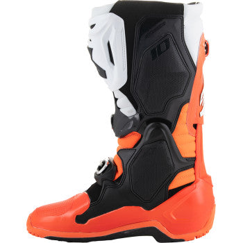 Botas de enduro ALPINESTARS Tech 10 - Naranja fluorescente/Negro/Blanco - Talla 12 de EE. UU. 2010025-4512-12 