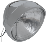 Faro delantero con visera de 6-1/2" y ranurado de DRAG SPECIALTIES 20-0338-BXLB1