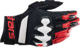 Guantes ALPINESTARS Halo - Negro/Blanco/Rojo Brillante - Grandes 3504822-1304-L