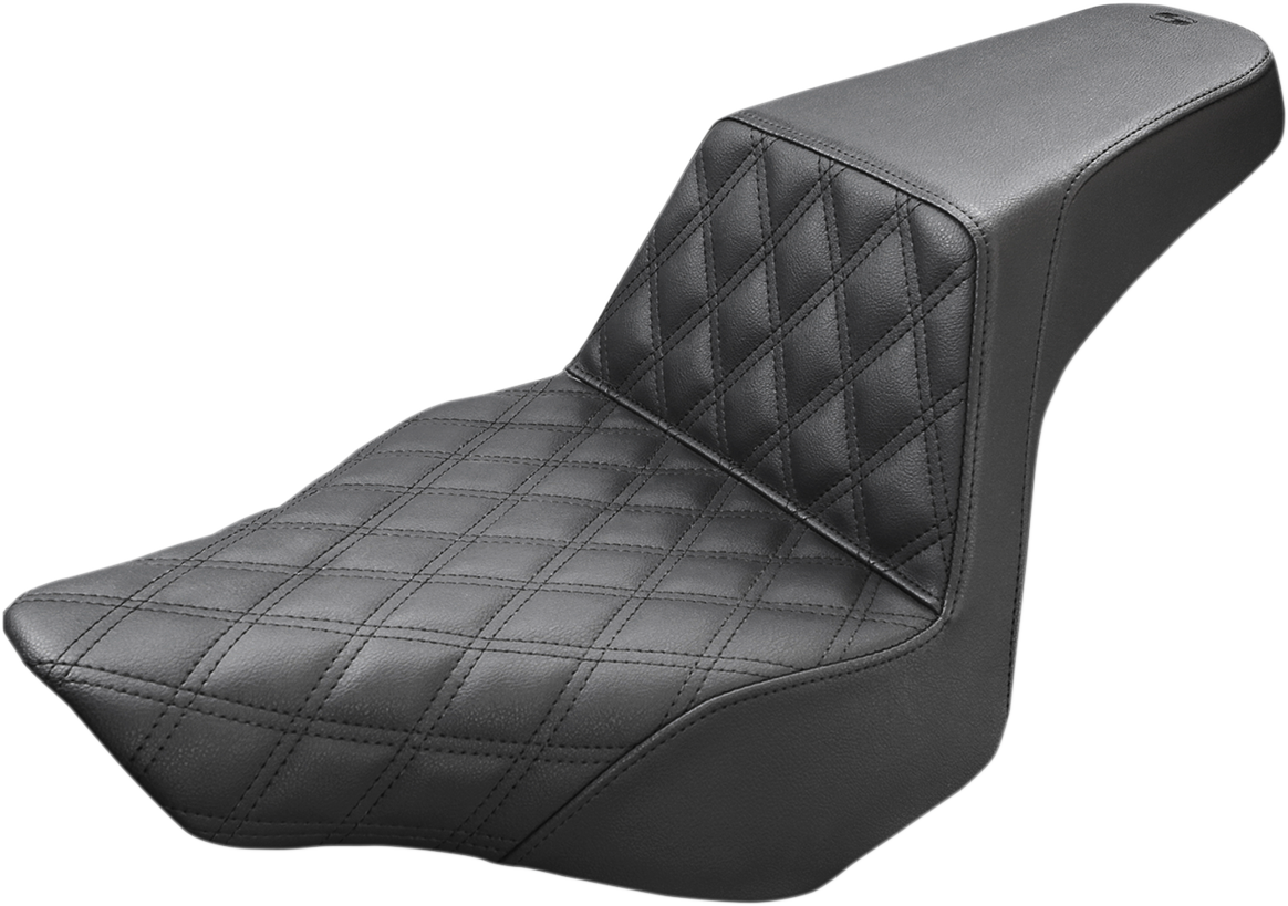 Asiento SADDLEMEN Step-Up - Costuras de celosía delanteras - Negro - FXSB 813-27-172