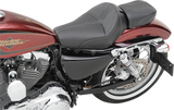 Almohadilla para pasajero SADDLEMEN Dominator - Alcance estándar - Negra con costuras grises 807-03-0162 