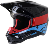Casco ALPINESTARS SM5 - Bond - Negro/Rojo/Cian - Mediano 8303522-1377-MD