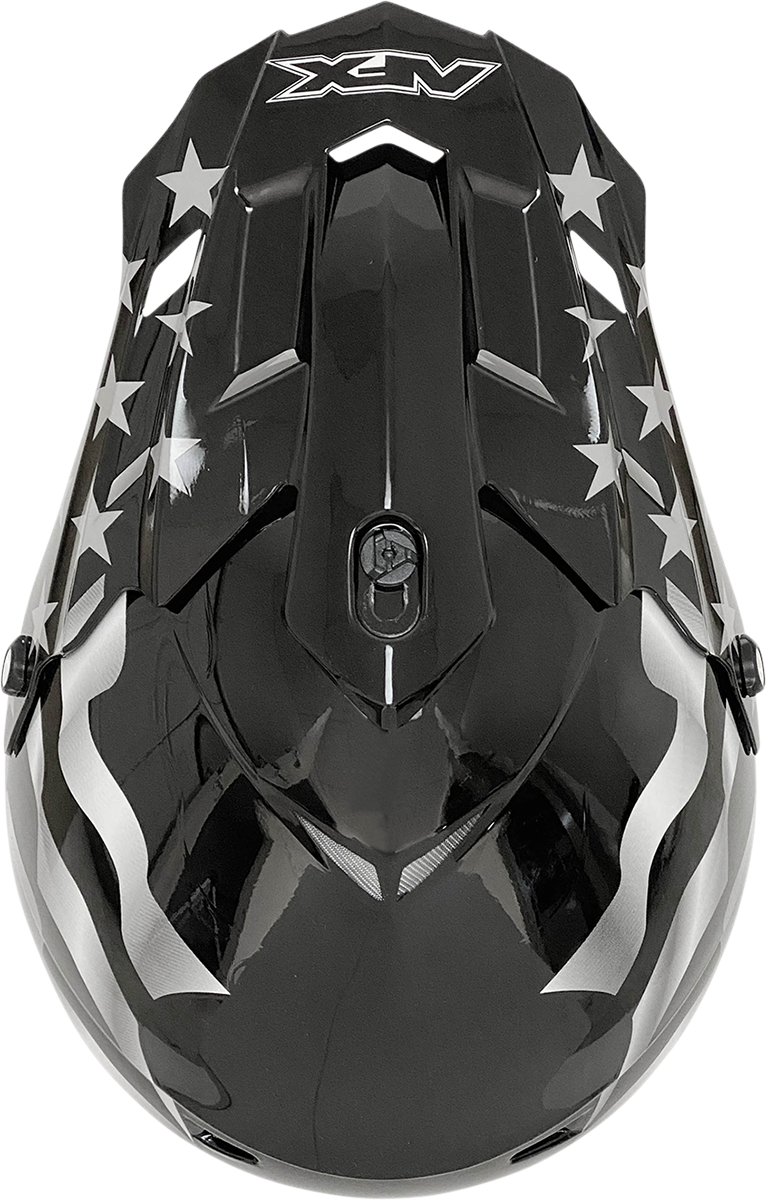 Casco de motocicleta AFX FX-17 - Bandera - Sigiloso - Grande 0110-2365