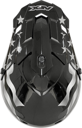 Casco de motocicleta AFX FX-17 - Bandera - Sigiloso - Grande 0110-2365