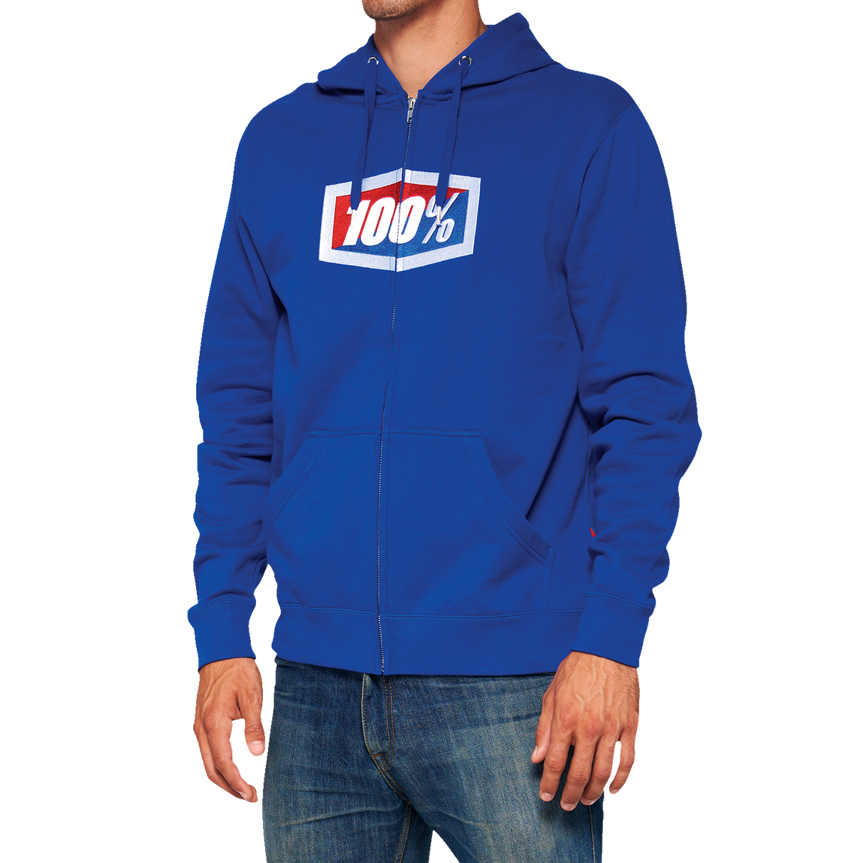Sudadera con capucha y cremallera de polar 100 % oficial - Azul - Mediana 20032-00021
