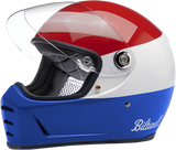 Casco BILTWELL Lane Splitter - Rojo Podium Brillante/Blanco/Azul - 2XL 1004-549-106
