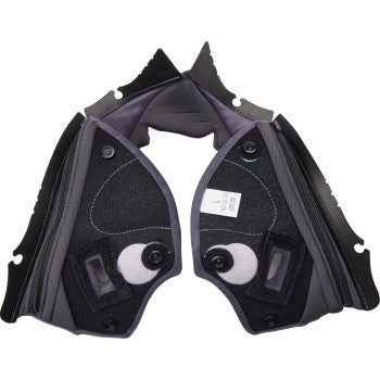 Almohadillas para mejillas AGV Pista GP RR - Gris/Amarillo - Grande 2018500056499L