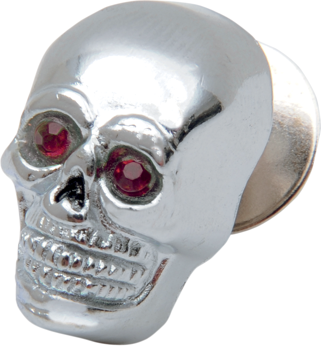 ESPECIALIDADES DE DRAG Calavera con ojos rojos - Pequeña - Cromada 74401R 