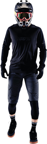 Maillot 100% Ridecamp - Manga larga - Negro/Carbón - Talla M 40028-00001