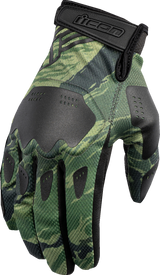Guantes ICON Hooligan™ Tiger's Blood - Verde - XL 3301-4626
