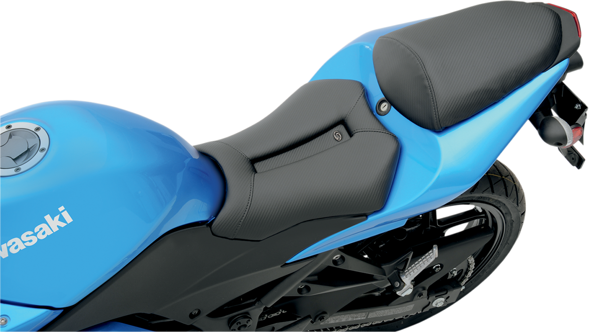 Asiento deportivo SADDLEMEN Gel Channel Track de fibra de carbono - Negro - ZX10R 0810-K036 