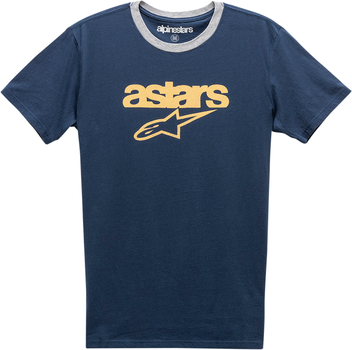 Camiseta ALPINESTARS Match - Azul marino/gris jaspeado - Talla grande 1211740107026L