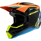 Casco de motocicleta juvenil ALPINESTARS SM3 - Fray - Negro brillante/Naranja/Amarillo fluorescente - Pequeño 8301625-1455-YS 