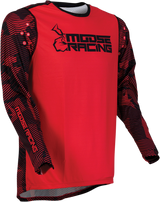 Camiseta Agroid de MOOSE RACING - Roja/Negra - Pequeña 2910-6398 