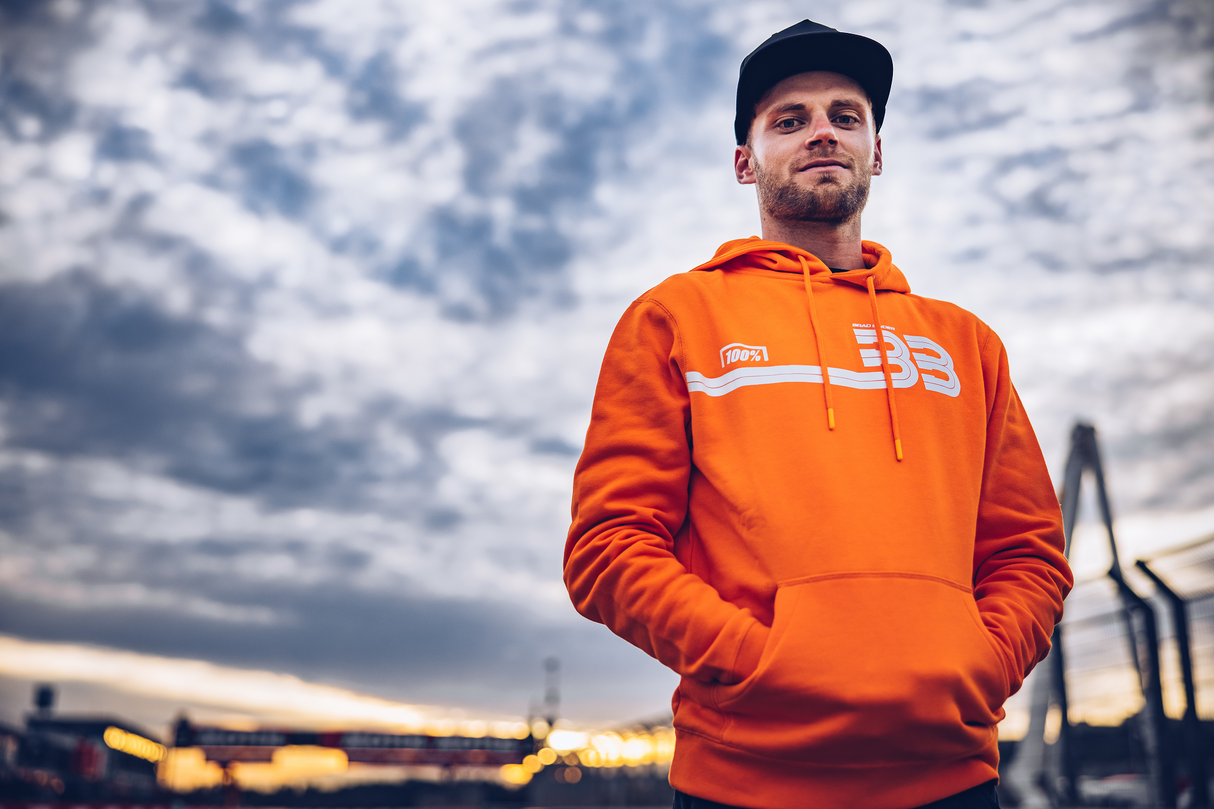 Sudadera con capucha y bolsillo tipo canguro 100% BB33 - Naranja - Talla M BB-36045-476-11