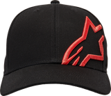 Gorra ALPINESTARS Corp Snap 2 - Negro/Rojo cálido - Talla única 1211810091523OS