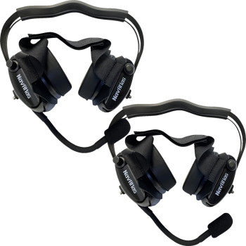 Kit de intercomunicador/radio y auriculares NAVATLAS - Biplaza - Negro NIRBHBK2 