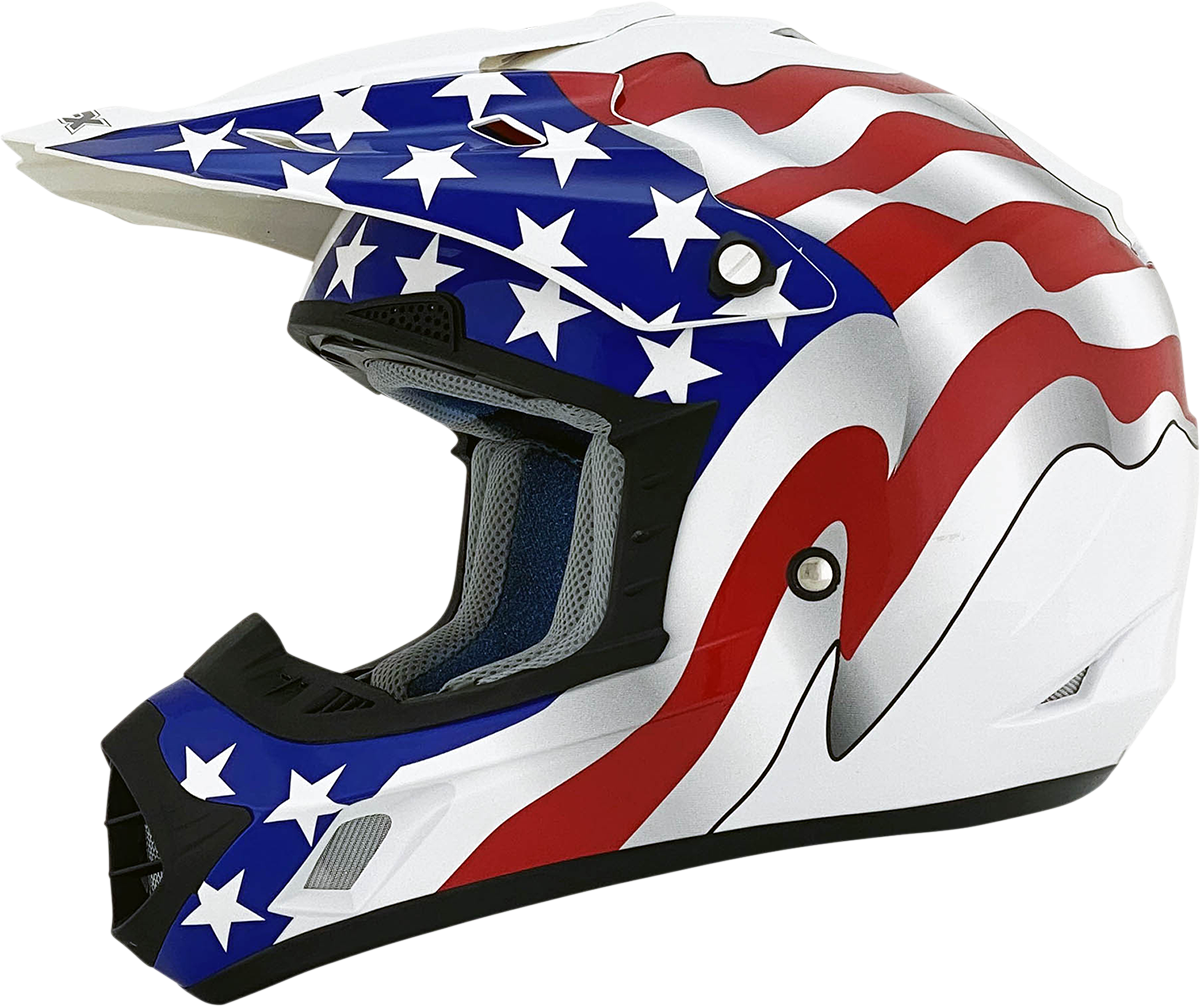 Casco de moto AFX FX-17 - Bandera - Blanco - XL 0110-2378
