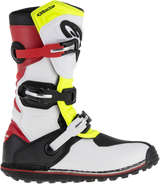 Botas ALPINESTARS Tech-T - Blanco/Rojo/Amarillo Fluorescente/Negro - Talla 12 de EE. UU. 2004017-2351-12