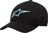 Gorra ALPINESTARS Ageless Curve - Negro/Aguamarina claro - Talla pequeña/mediana 1017810101177SM