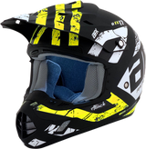 AFX FX-17 Motorcycle Helmet - Attack - Matte Black/Hi-Vis Yellow - Small 0110-7173