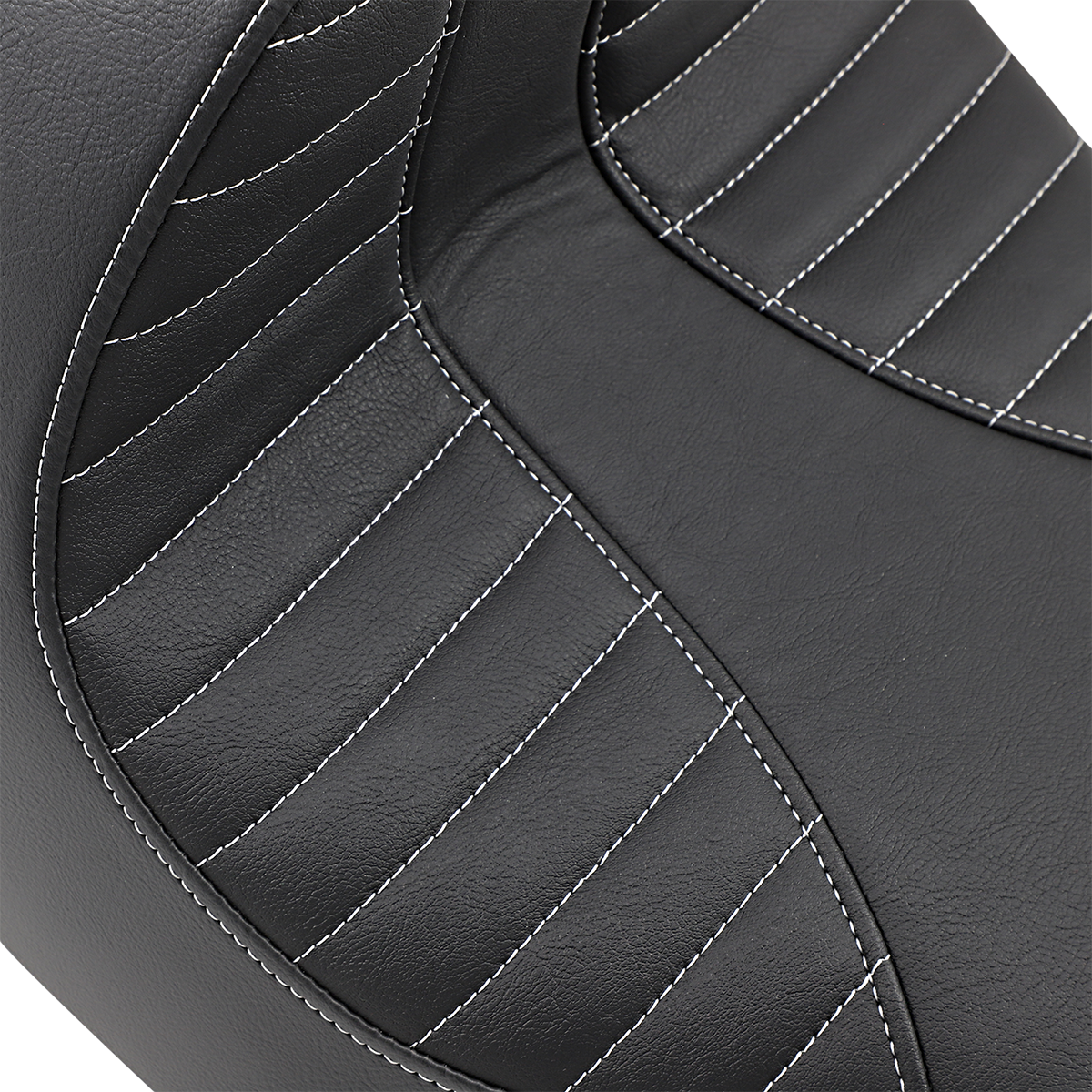 Asiento EZ-Solo de DRAG SPECIALTIES - Costura de escorpión - Hilo plateado - Vinilo - Montaje FXBR/S ACT EZ-ON ESTILO 0802-1273