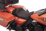 Asiento individual bajo delantero DRAG SPECIALTIES - Diamante - Costuras rojas - FL '08-'22 0801-1254 