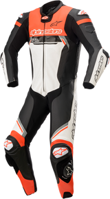 Traje de una pieza ALPINESTARS Missile Ignition v2 - Negro/Blanco/Rojo Fluorescente - Talla 44 EE. UU. / 54 UE 3150222-1231-54