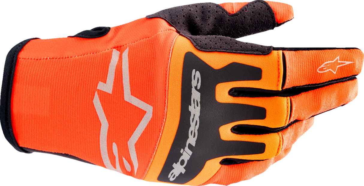 Guantes ALPINESTARS Techstar - Naranja intenso/Negro - Mediano 3561023-411-M